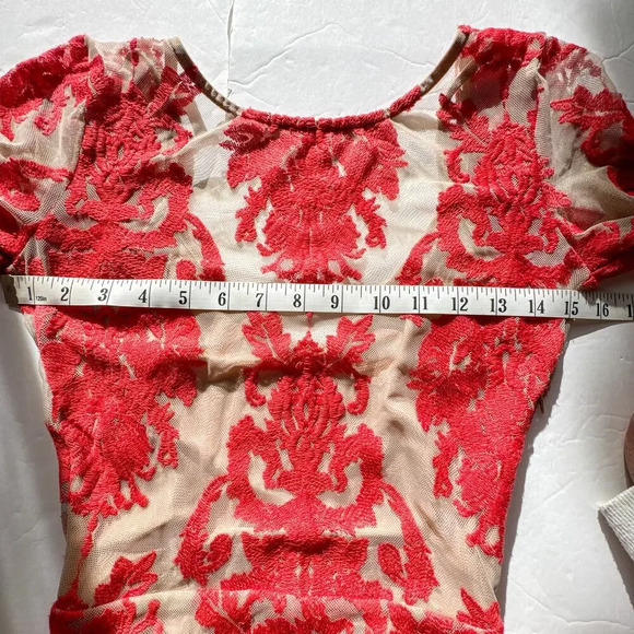 For Love & Lemons San Marcos Embroidered Red Dress - Picture 12 of 16